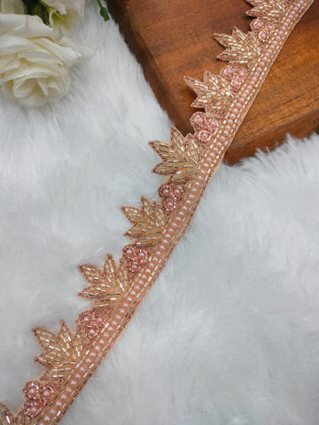 Rose Gold Embellished Handwork Trim