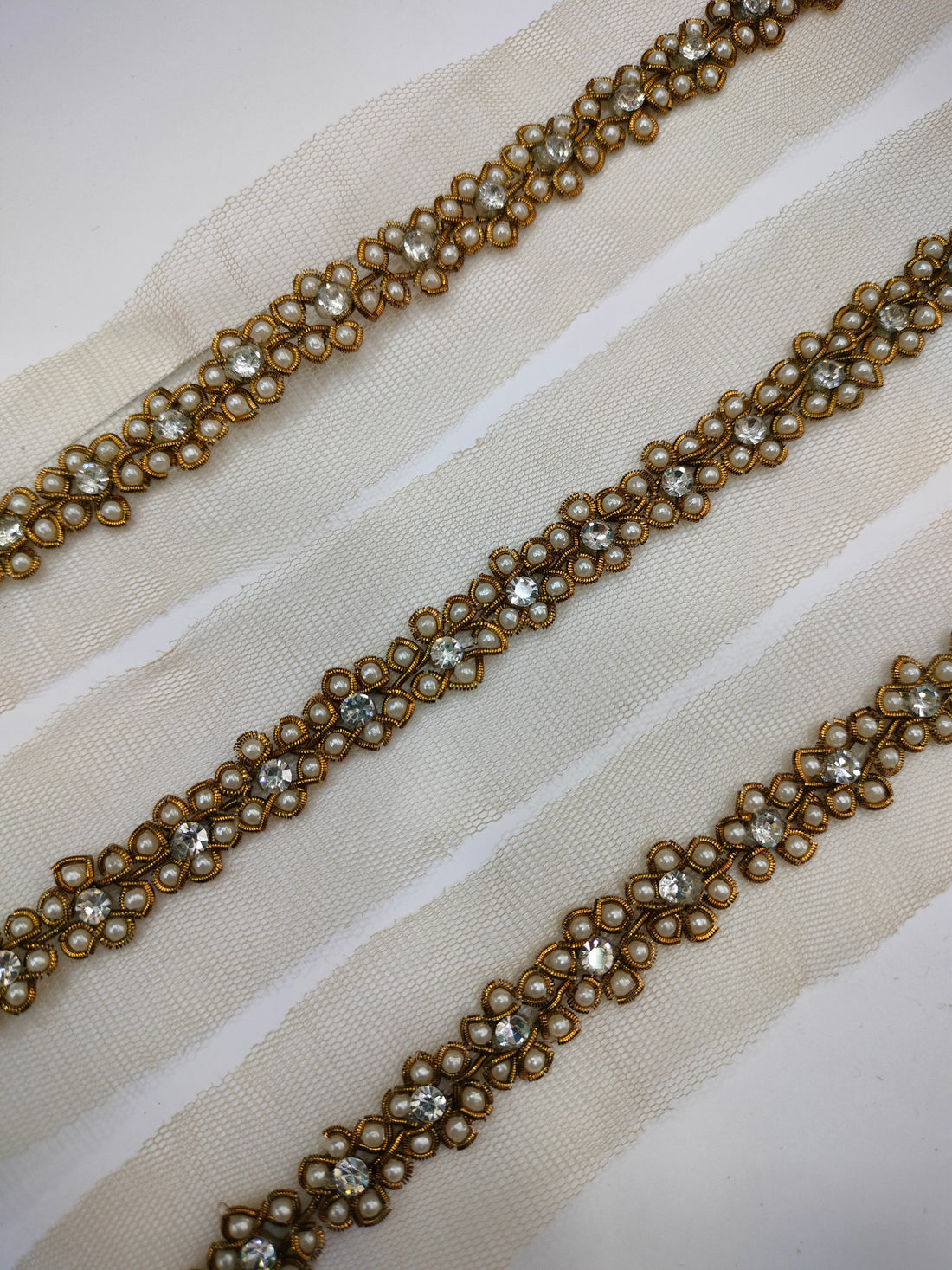 Antique Gold Floral Trim