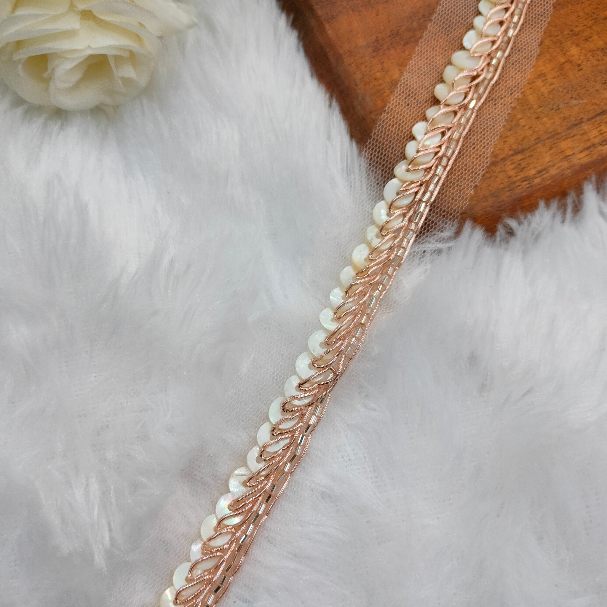 Rose Gold Embellished Border