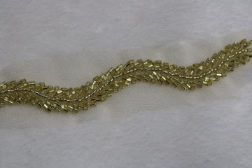 Light Gold Intricate Embellished Border