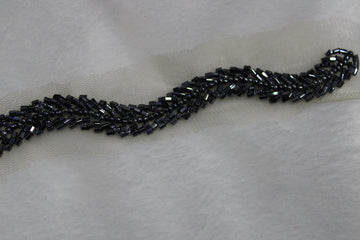 Black Intricate Embellished Border