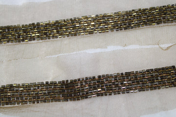 Antique Gold Twinkling Beads Border