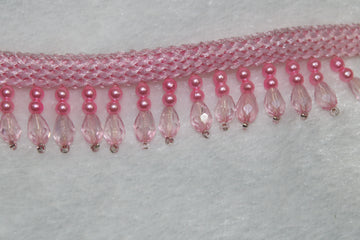 Pink Twinkling Beads Border