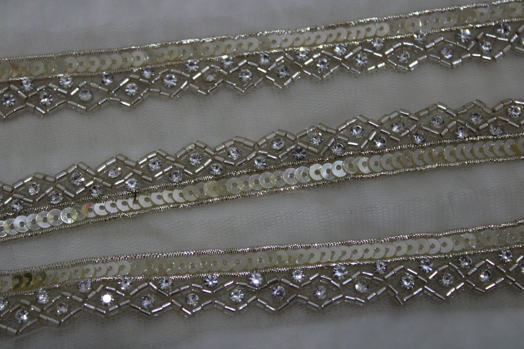 Light Gold Embellished Handwork Trim