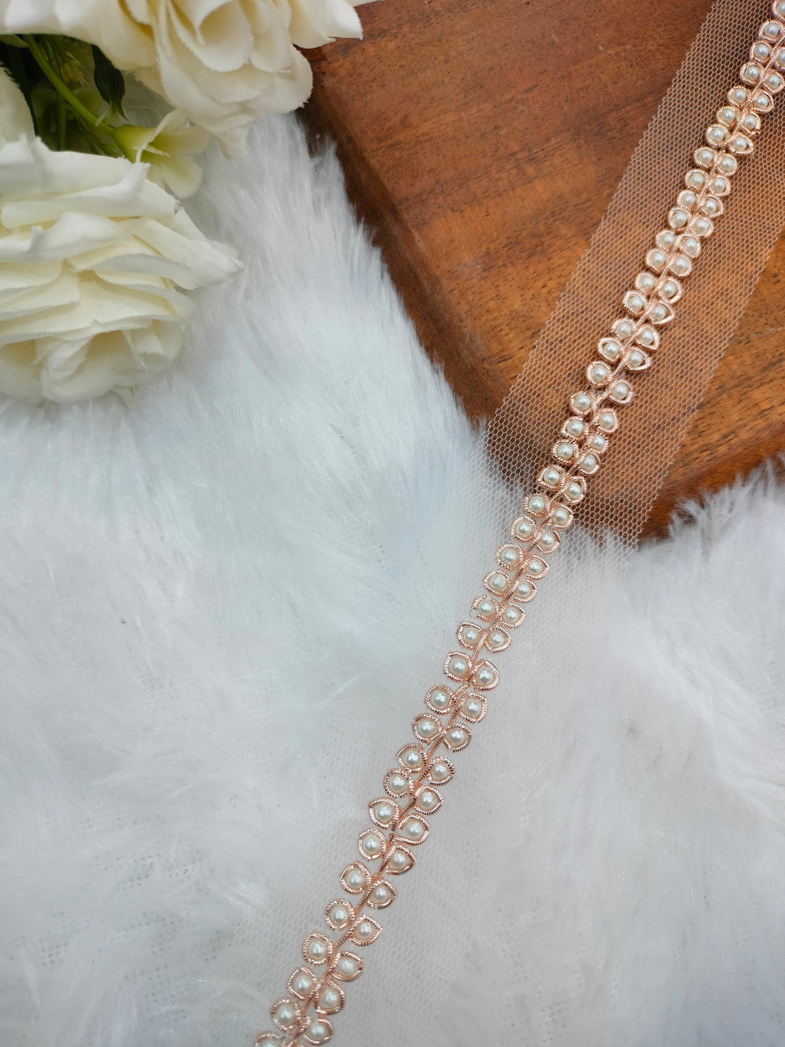 Rose Gold Embellished Trim