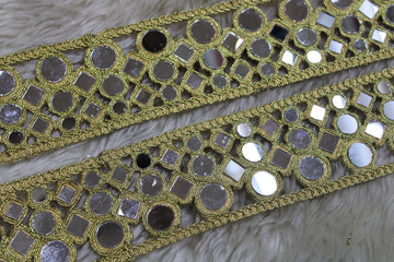 Elegant Gold Mirror Work Trim