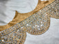 Scalloped Golden Mirror Embellished Trim