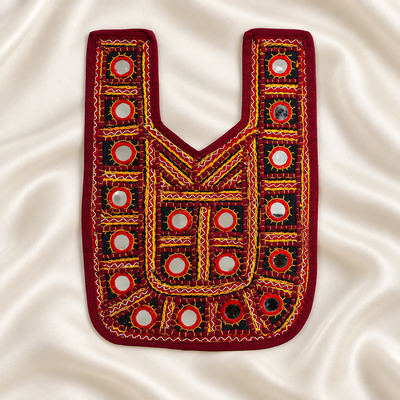 Mirror Work Geometric Embroidered Neck Patch for Ethnic & Designer Wear hover image