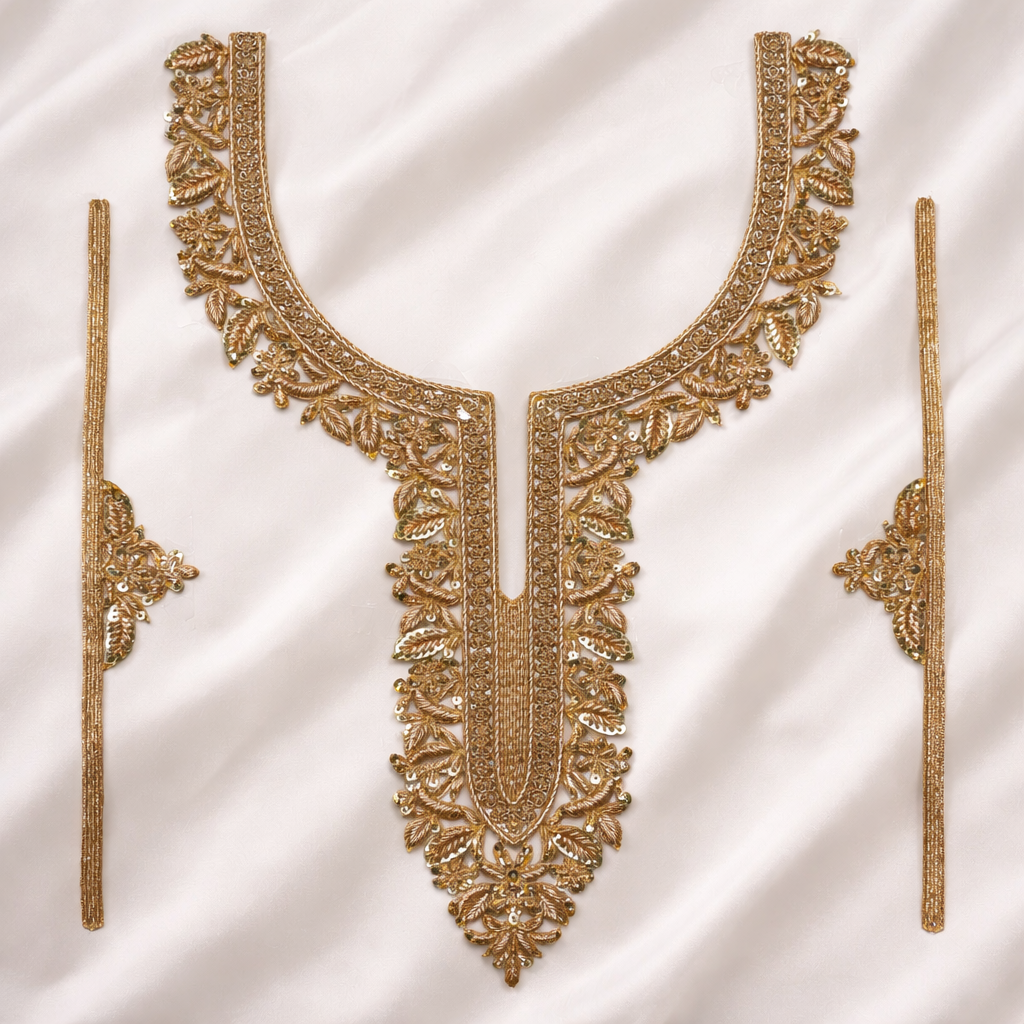 Hand Embroidered Designer Neckline – Our Knots