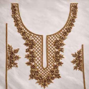 Designer Zardozi Embroidery Applique