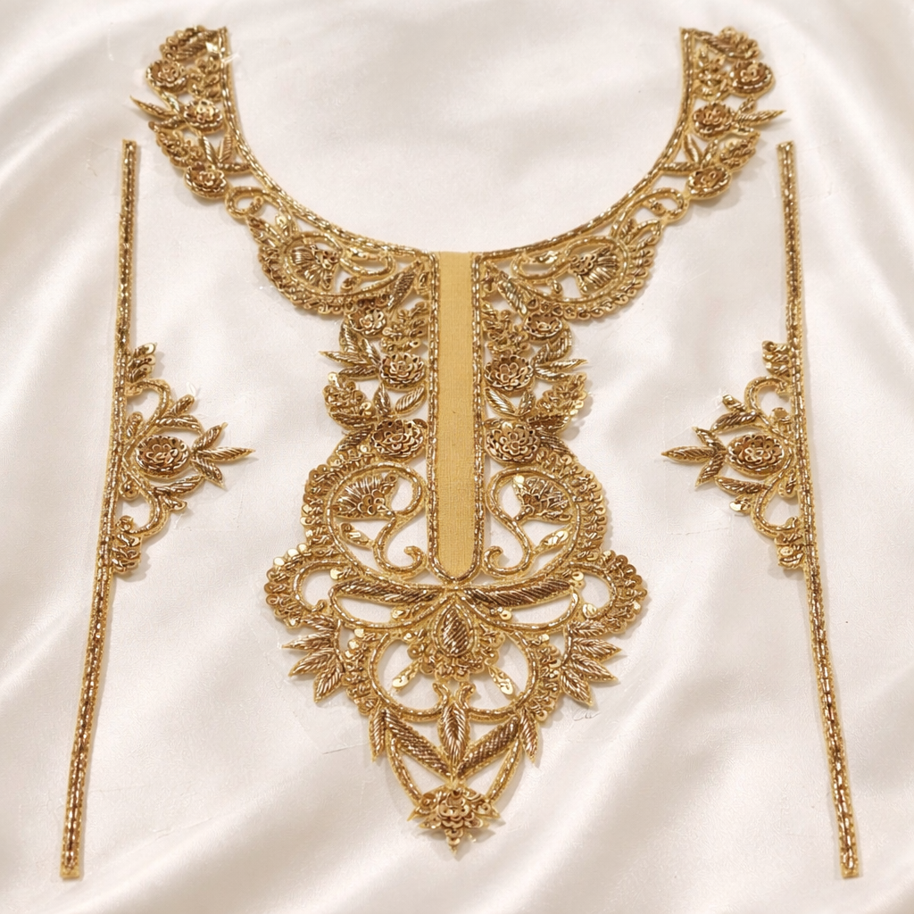 Handcrafted Bridal Embroidery Applique