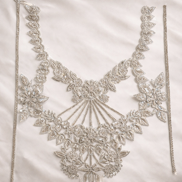 Handcrafted Embroidery Neckline Applique