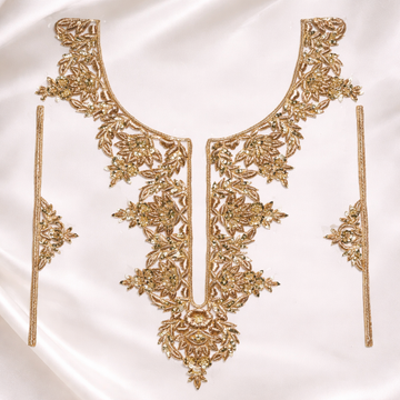 Hand Embroidered Designer Neckline Patch