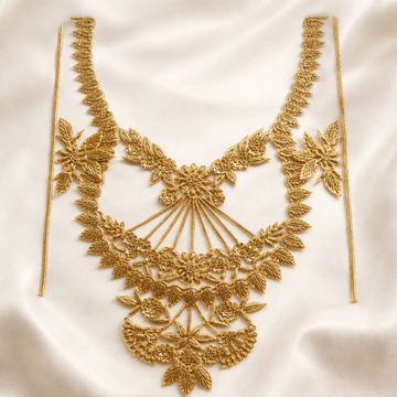 Handcrafted Vintage Embroidered Neckline Patch