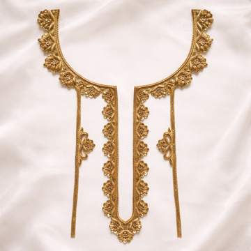 Handcrafted Zardozi Neckline Applique