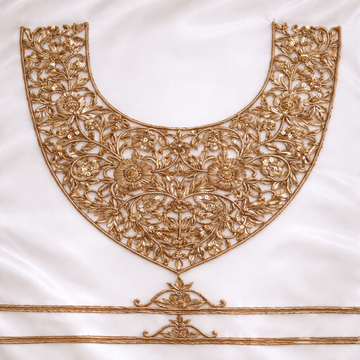 Handcrafted Zardozi Embroidered Neckline Applique