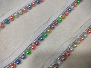 Colorful Multicolor Pearl Lampi Trim