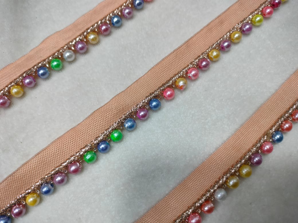 Colorful Multicolor Pearl Lampi Trim