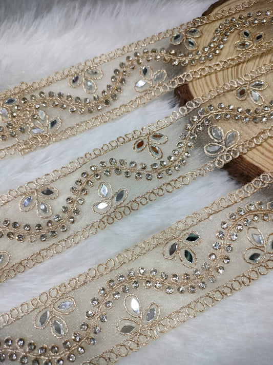 Elegant Golden Stone Decorative Trim