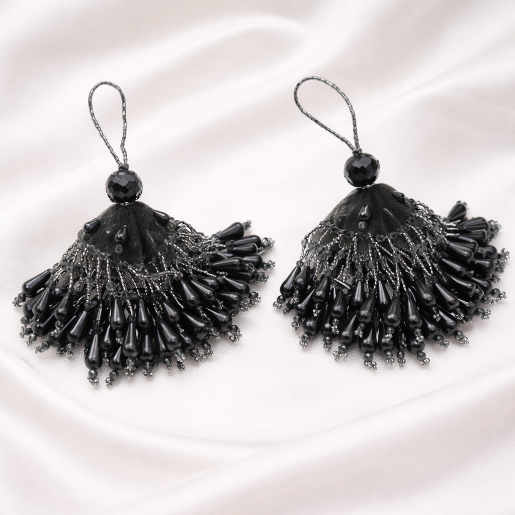 Ethnic Black Tassels