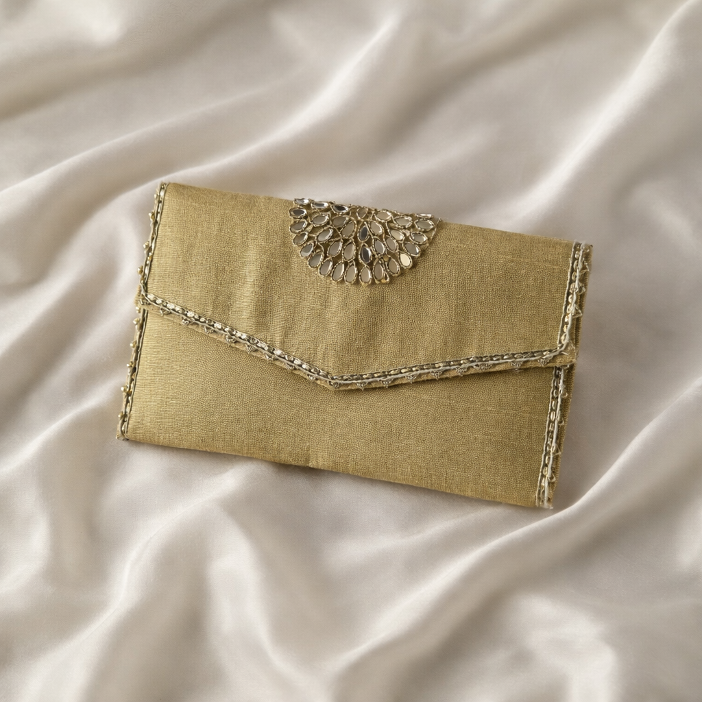 Designer Fabric Wedding Shagun Envelope Pouches with Mirror Work Patch (Mix Colors) – Set of 12 & 24