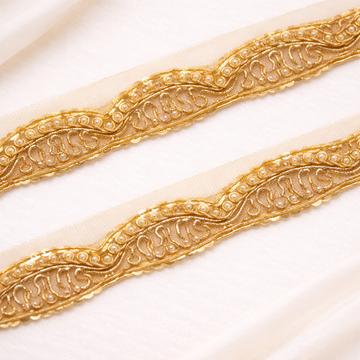 Golden Handwork Zardozi Work Lace