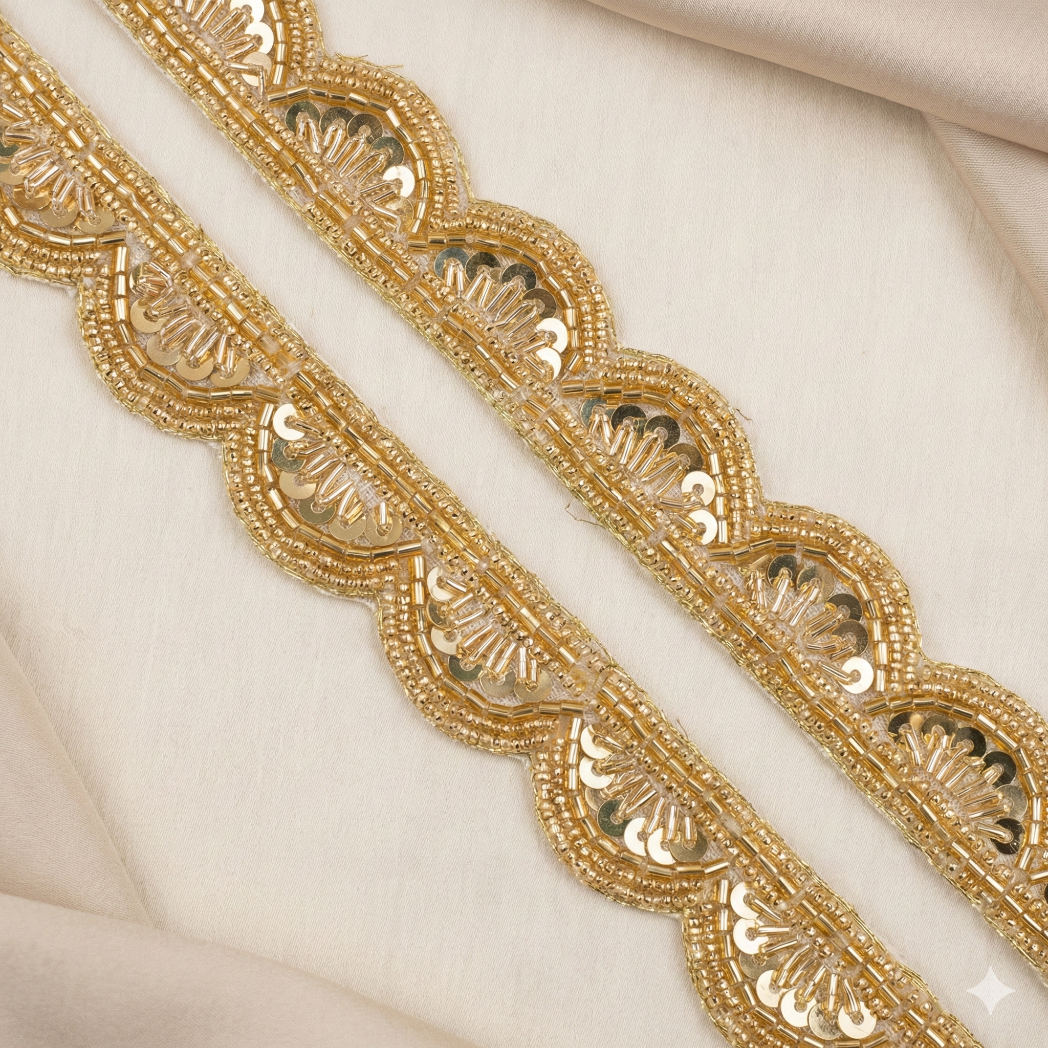 Golden Handwork Zardozi Work Lace