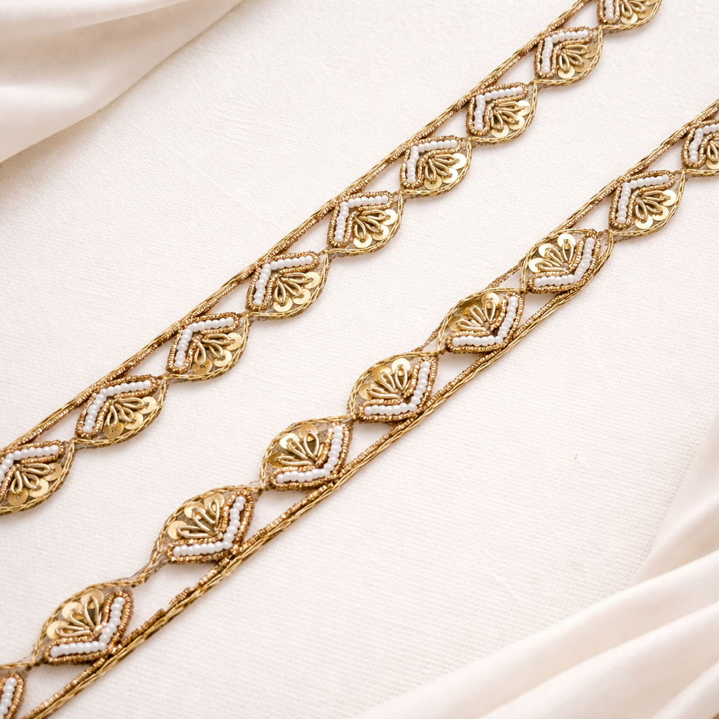 Antiue Gold Zardozi Lace Border