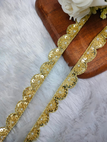 Golden Handwork Zardozi Work Lace