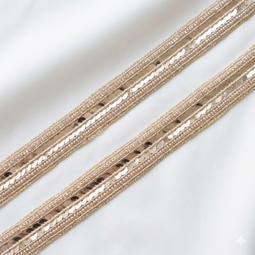 Zardozi Sequin Line Embroidered Lace Trim