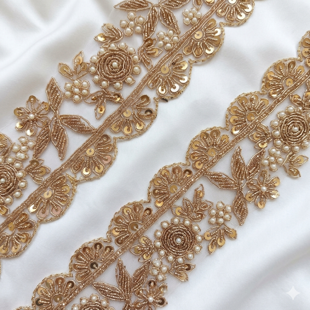 Pearl Zardosi Lace