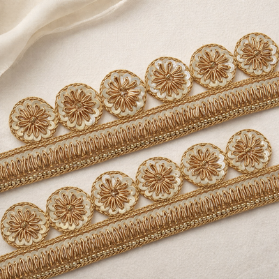 Rose Gold Embellished Handwork Trim hover image