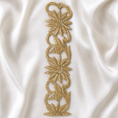 Zardozi Statement Floral Vine Cutwork Lace Border