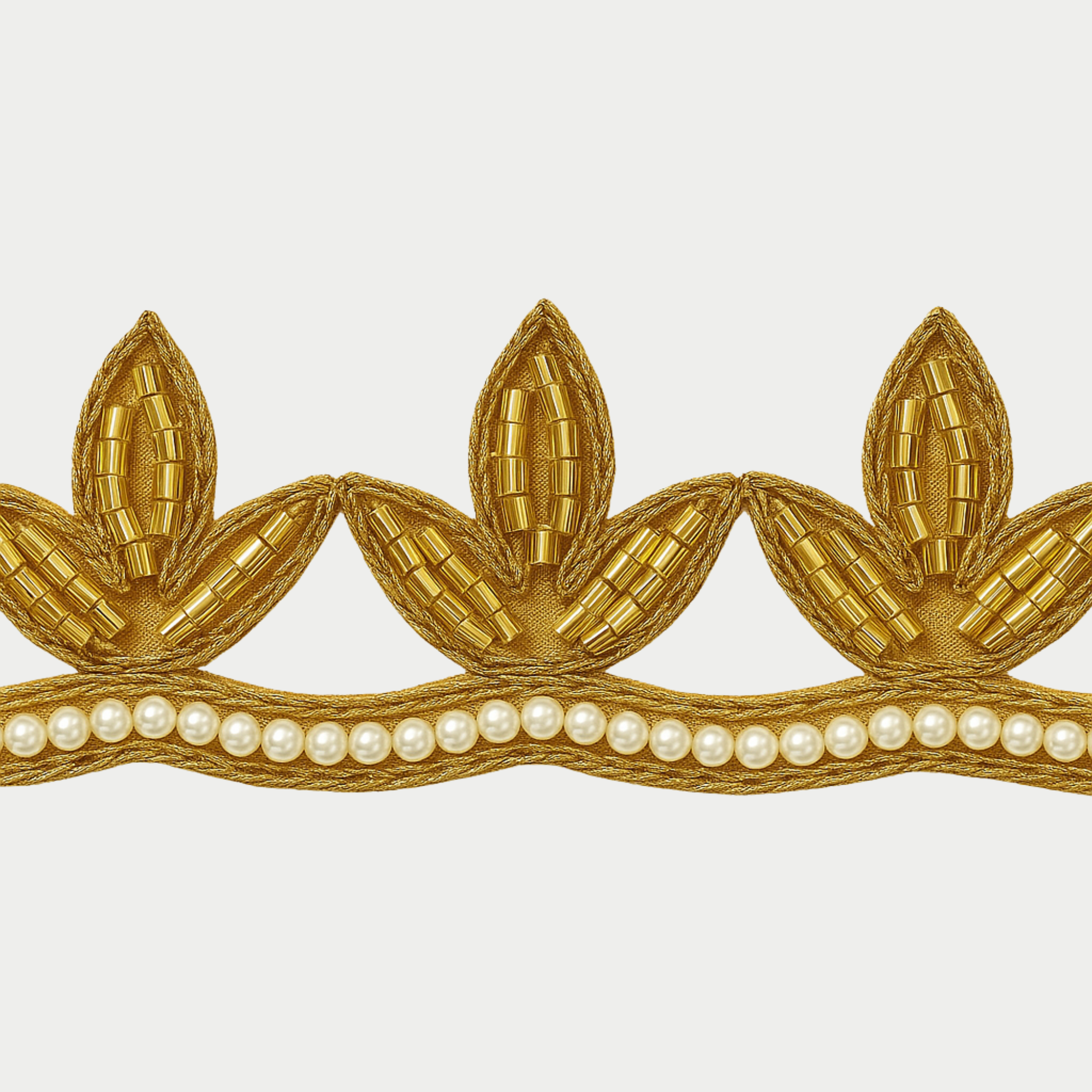 Gold Handwork Zardozi Scalloped Trim