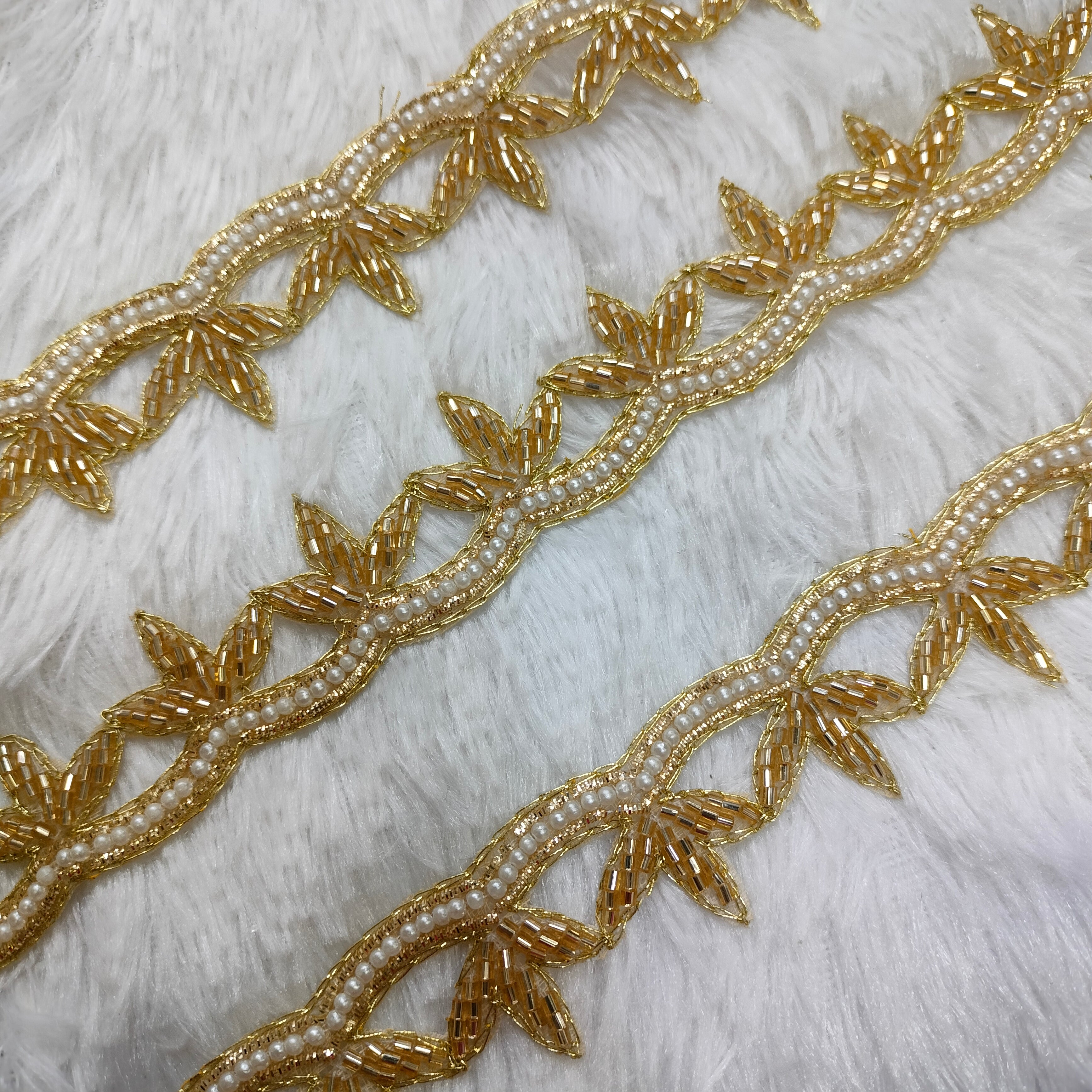 Golden Handwork Zardozi Scalloped Trim