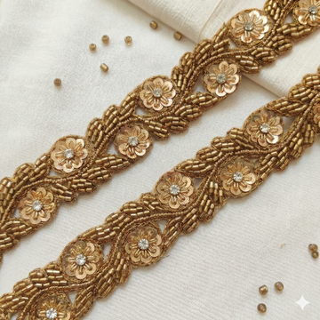 Antique Golden Handwork Zardozi Trim