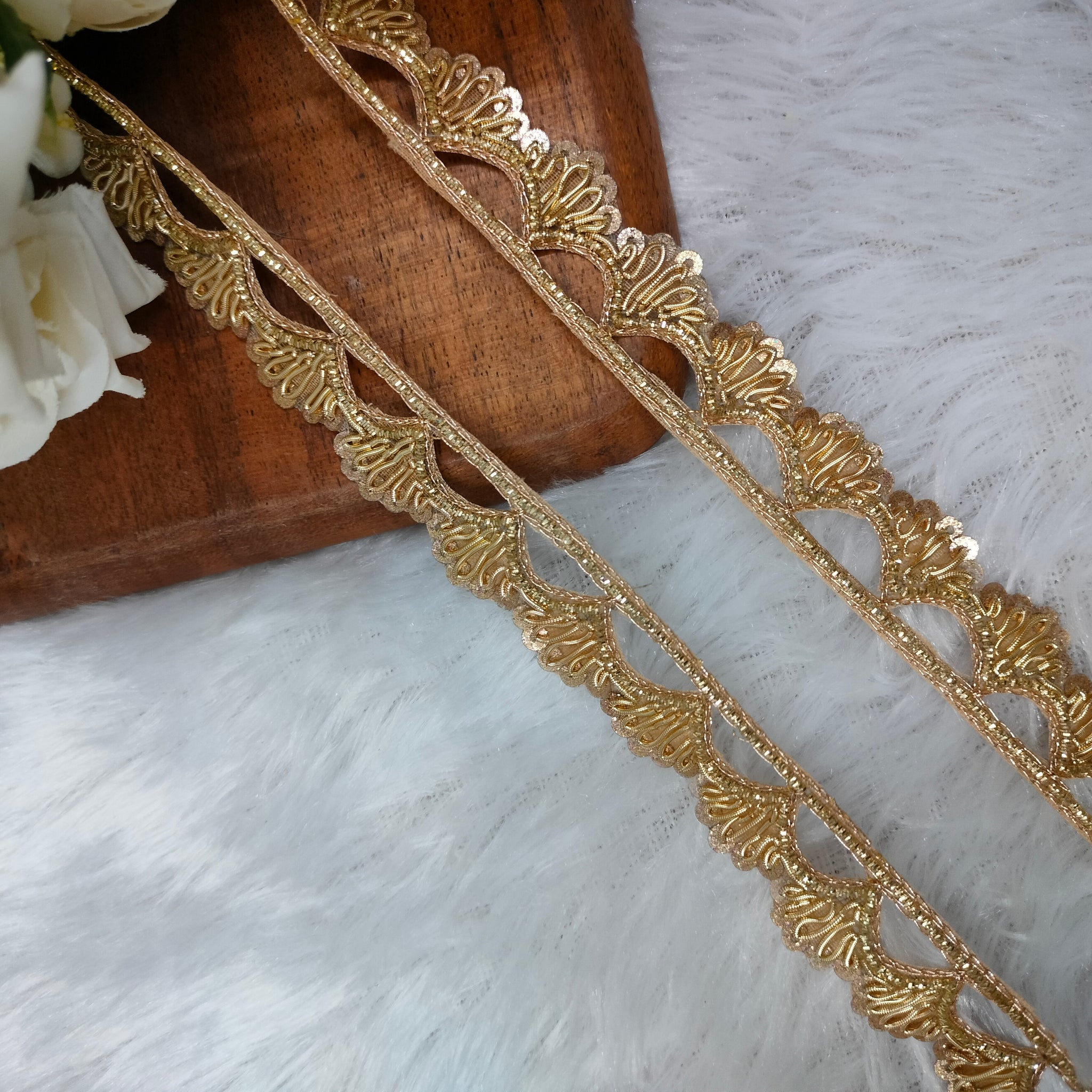 Golden Handwork Zardozi Work Lace