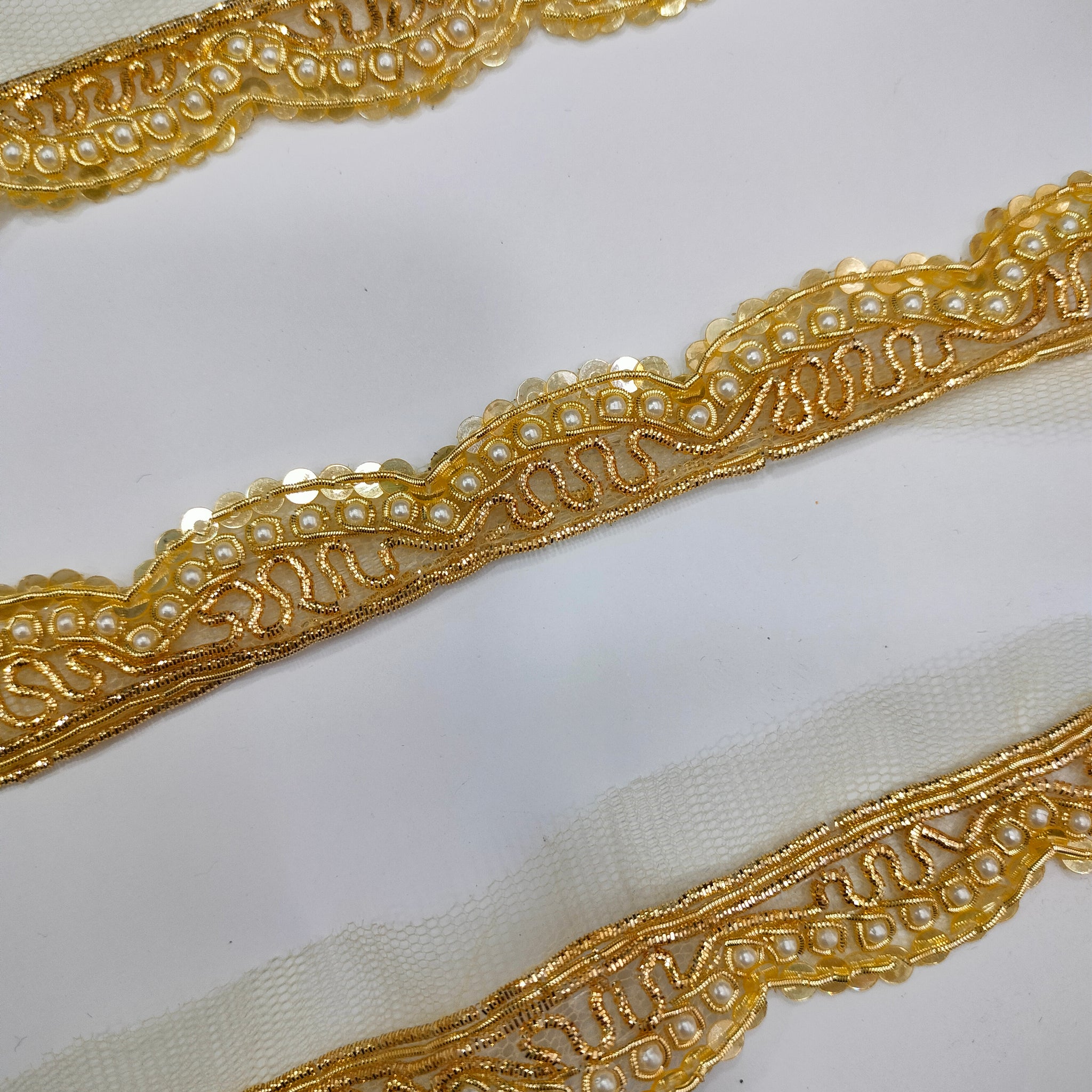 Golden Handwork Zardozi Work Lace