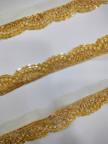 Golden Handwork Zardozi Work Lace