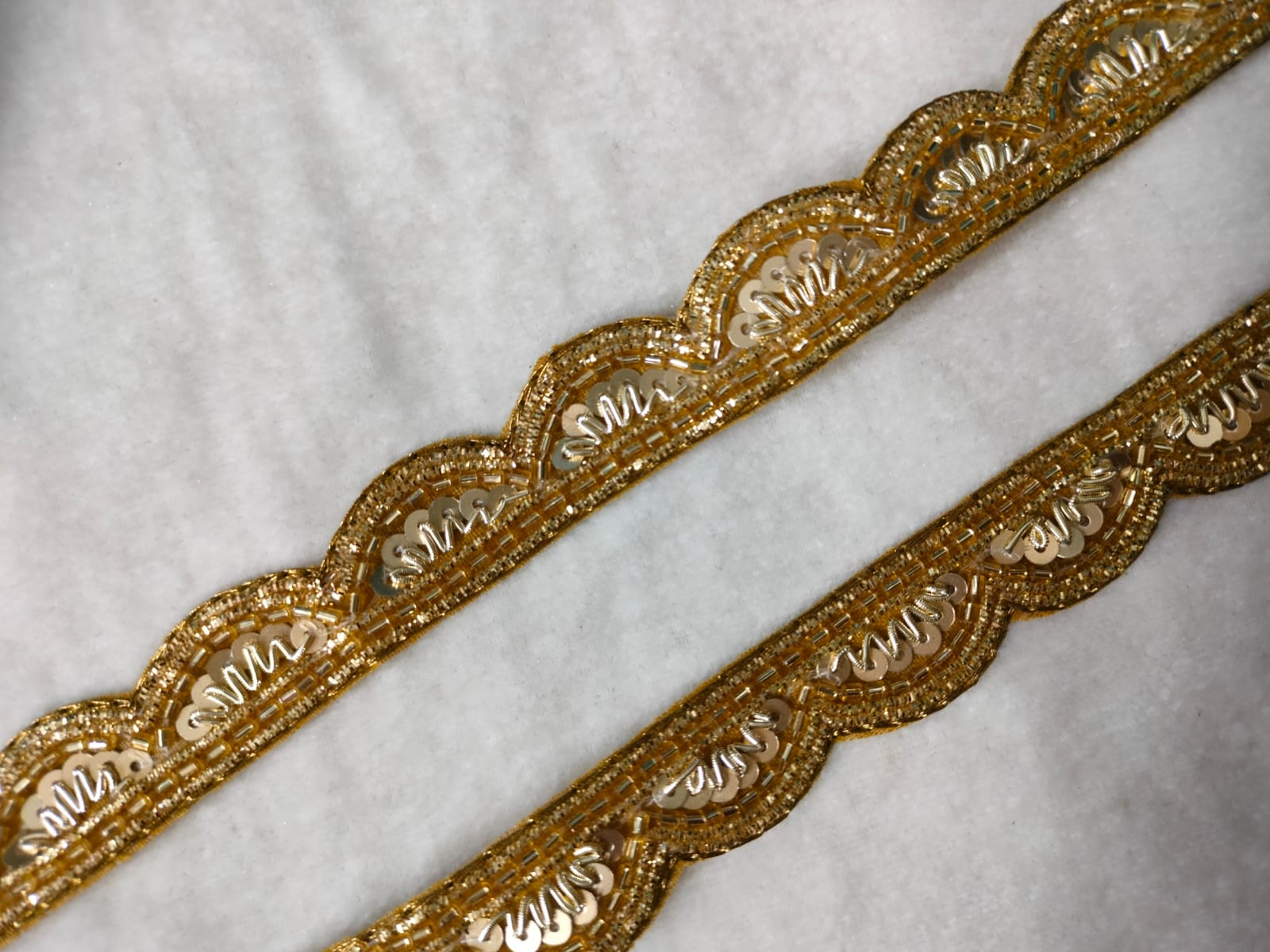 Dark Golden Handwork Zardozi Work Lace