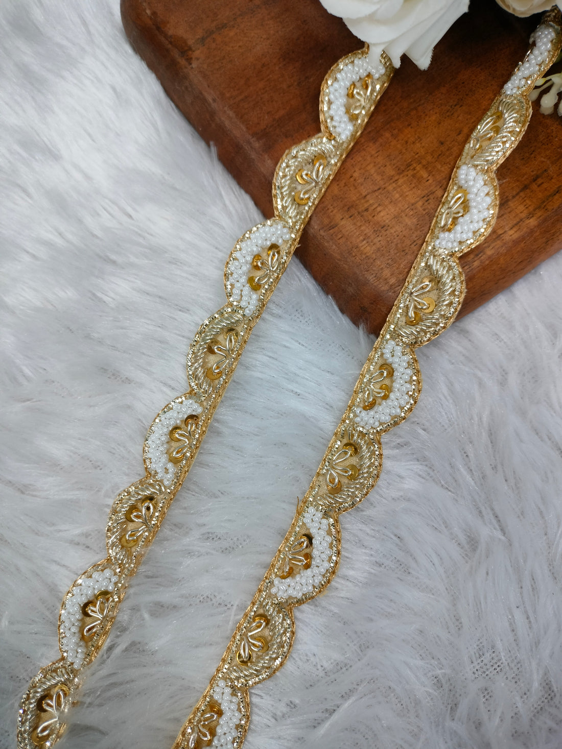 Golden Handwork Zardozi Work Lace