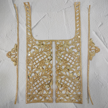 Handcrafted Gold Zardozi Neck Patch Set