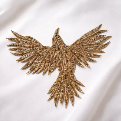Handcrafted Bird Motif Zardozi Patch