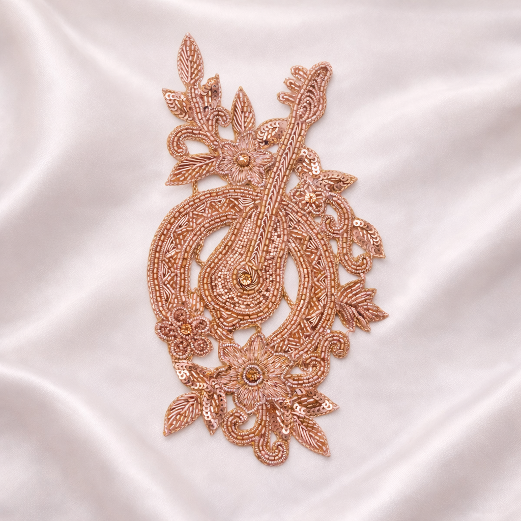 Handcrafted Sitar Zardozi Patch
