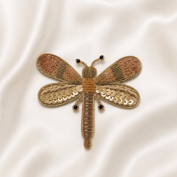 Handcrafted Dragonfly Sequin Embroidered Designer Patch