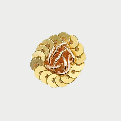 Elegant Rose Gold Sequin Zardozi Patch
