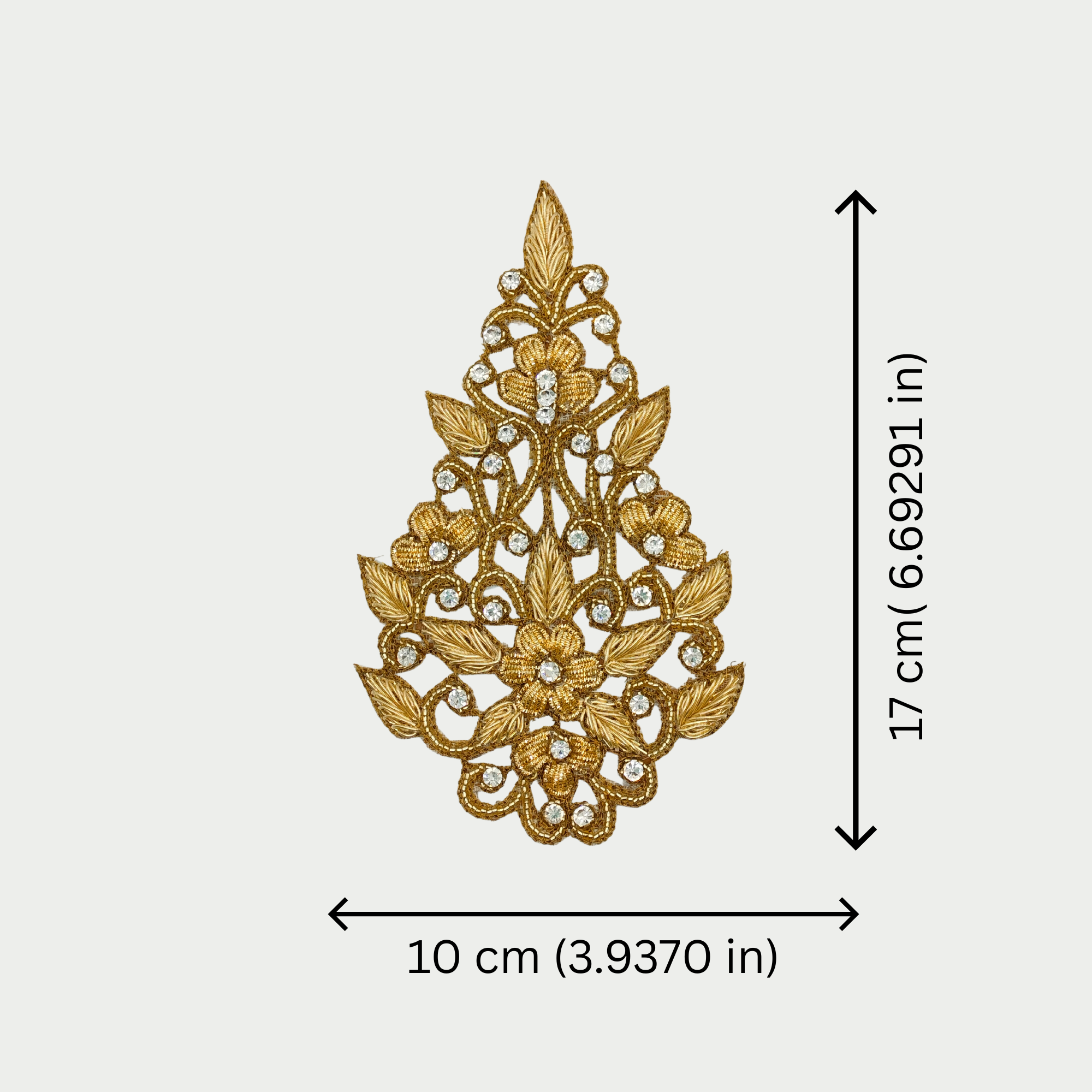 Handcrafted Golden Zardozi Patch (6-12 Pieces)
