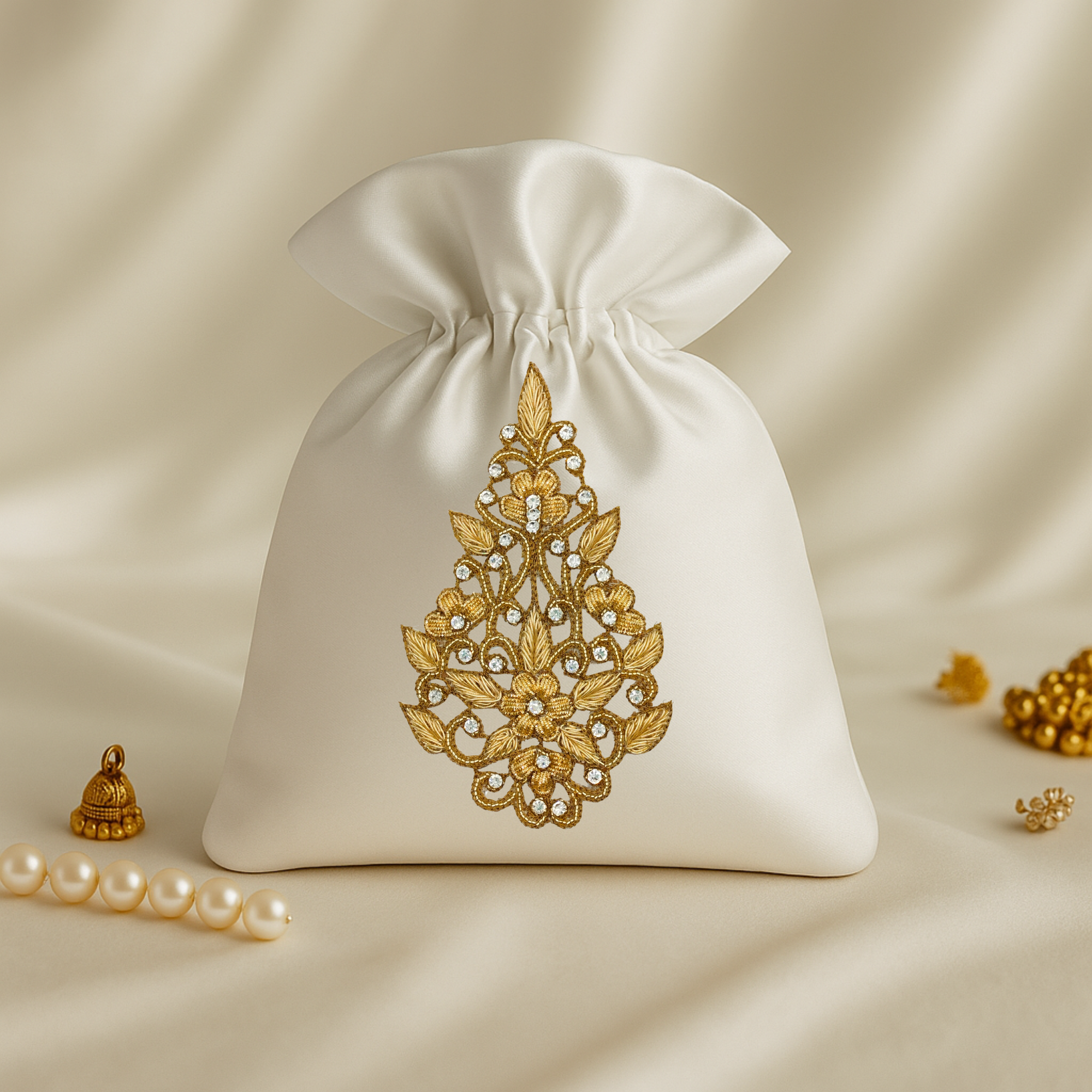 Handcrafted Golden Zardozi Patch (6-12 Pieces)