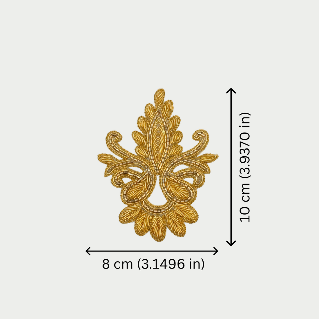 Handcrafted Golden Zardozi Patch