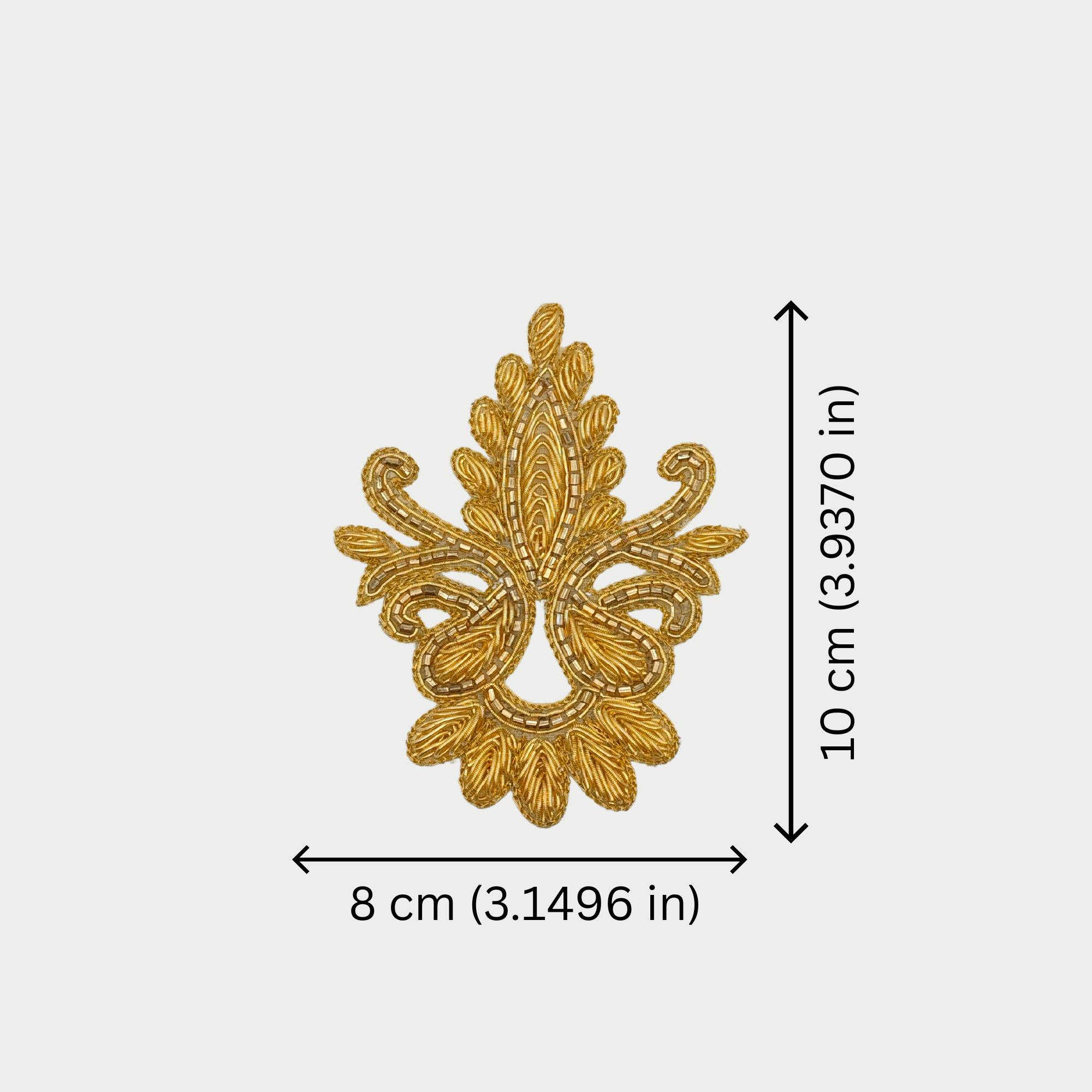 Handcrafted Golden Zardozi Patch (6-12 Pieces)